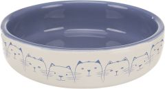 Gamelle plate Hello my little cat en céramique pour chat TRIXIE 0,3 L - ø 15 cm 