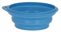 Gamelle de voyage pliable silicone bleu pour chien et chat KERBL