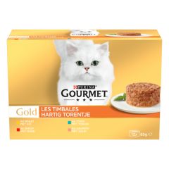 GOURMET Gold Timbales poissons et viandes pour chat 12x85g