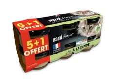 HAMI FORM Pack de 6 pâtées recette n°14 à la dinde pour chat