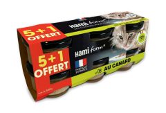 HAMI FORM Pack de 6 pâtées recette n°08 au canard pour chat
