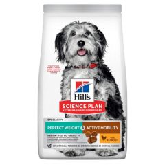 Hill's Science Plan Croquettes pour chien Adult Perfect Weight + Active Mobility Medium Poulet