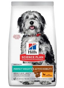 Hill's Science Plan Croquettes pour chien Adult Perfect Weight + Active Mobility Medium Poulet
