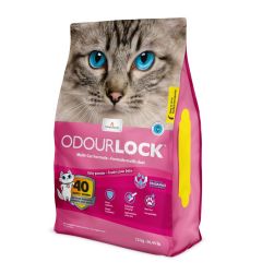 Litière minérale agglomérante poudre pour bébé Odour Lock pour chat  INTERSAND 12 kg