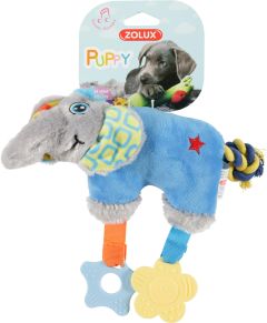 Jouet peluche puppy elephant bleu pour chiot ZOLUX