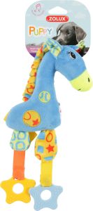 Jouet peluche puppy girafe bleu pour chiot ZOLUX