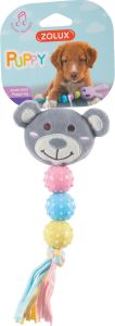 Jouet peluche puppy hochet gris pour chiot ZOLUX Taille XS