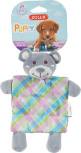 Jouet peluche puppy plaid gris pour chiot ZOLUX