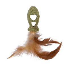 Jouet poisson avec plumes pour chat WOUAPY