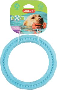 Jouet TPR anneau moos 23cm bleu pour chien ZOLUX