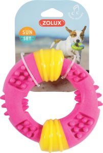 Jouet TPR anneau sunset 15cm rose pour chien ZOLUX