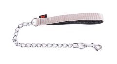 Laisse chaîne nylon gris pour chien MARTIN SELLIER 4 mm - 30/60 cm