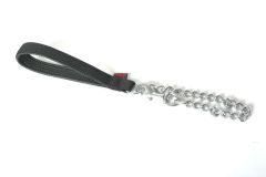 Laisse chaîne nylon noir pour chien MARTIN SELLIER 4 mm - 30/60 cm