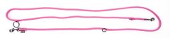 Laisse multi-position rose nylon ronde pour chien MARTIN SELLIER 0,9 cm - 200 cm
