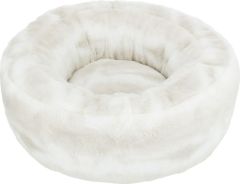 Lit Nelli rond blanc-taupe pour chien et chat TRIXIE