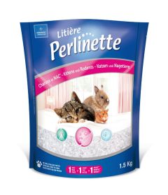 Litière en silice microgranules pour chaton PERLINETTE