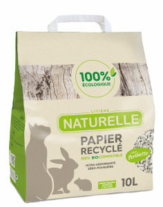 Litière naturelle en papier recyclé 100% bio  PERLINETTE