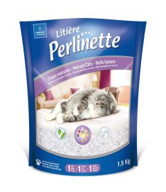 Litière en silice pour chat mature avec indicateur de santé PERLINETTE