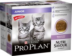 PURINA PRO PLAN Nutrisavour Junior pâté en mousse à la dinde pour chaton 10 x 85 g