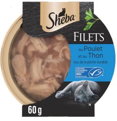 SHEBA  Filets au Poulet et au Thon pour chat