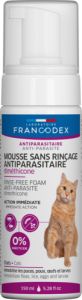Mousse antiparasitaire sans rincage pour chat FRANCODEX 150 ml