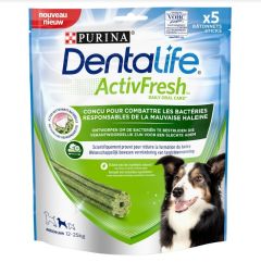PURINA DENTALIFE ACTIVFRESH Friandises bucco-dentaire 5 Bâtonnets à mâcher pour chien moyen