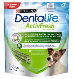 PURINA DENTALIFE ACTIVFRESH Friandises bucco-dentaire 7 Bâtonnets à mâcher pour petit chien