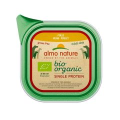ALMO NATURE BIO Pâtée organic single protein Sans Céréales Poulet pour chien