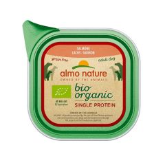 ALMO NATURE BIO Pâtée organic single protein Sans Céréales Saumon pour chien 150 g