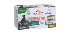 ALMO NATURE HFC Pâtées Multipack Complete Made In Italy Agneau et Saumon pour chien 4 x 95 g
