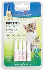 Pipettes antiparasitaires répulsives pour chatons FRANCODEX