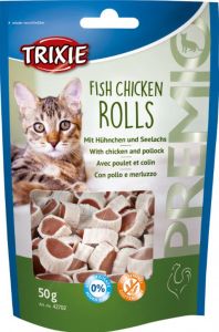 Friandise PREMIO Fish Chicken Rolls au poulet pour chat TRIXIE 50 g 