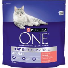 PURINA ONE BIFENSIS Croquettes chat Saumon & Céréales complètes