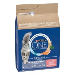 PURINA ONE Croquettes chat BIFENSIS Saumon & blé pour Chat stérilisé