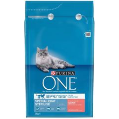 PURINA ONE Croquettes chat BIFENSIS Saumon & blé pour Chat stérilisé 3 kg
