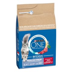 PURINA ONE Croquettes chat stérilisé BIFENSIS Bœuf & blé