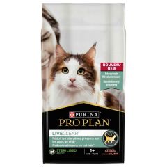 PURINA PRO PLAN Croquettes chat LIVECLEAR Adulte Stérilisé au Saumon 1 an et +