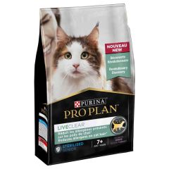 PURINA PRO PLAN Croquettes chat LIVECLEAR Senior Stérilisé 7+ à la Dinde