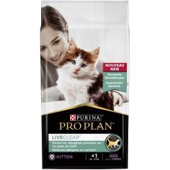 PURINA PRO PLAN Croquettes chaton LIVECLEAR Kitten à la dinde