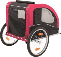 Roulotte de vélo noir et rouge pour chien TRIXIE