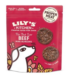 LILY'S KITCHEN Sachet Mini Burgers au Bœuf pour chien 70 g