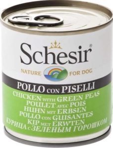 SCHESIR Terrine au poulet et pois pour chien 285 g