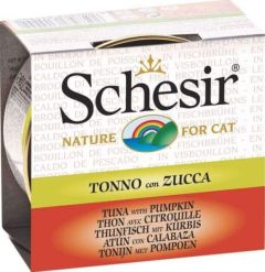 SCHESIR Pâtée chat Thon avec citrouille dans le bouillon