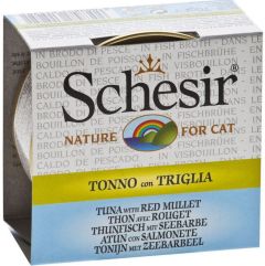 SCHESIR Pâtée chat Thon avec rouget et bouillon de cuisson  