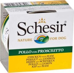 SCHESIR Pâtée pour chien Filets de poulet avec jambon 150 g