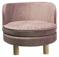 Sofa Livia rond vieux rose pour chien et chat TRIXIE