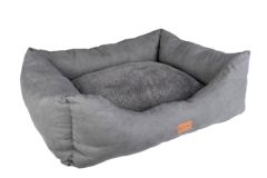 Sofa suédine gris pour chien WOUAPY