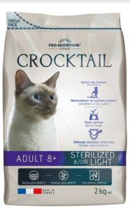 PRO-NUTRITION Croquettes Crocktail light pour chat stérilisé 8 ans et +