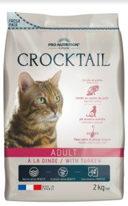 PRO-NUTRITION Croquettes Crocktail adult dinde pour chat