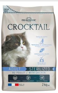 PRO-NUTRITION Croquettes Crocktail poulet pour chat stérilisé
